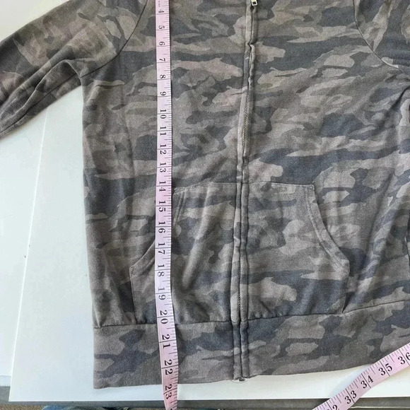 Monrow Camouflage Zip-up Sweatshirt - Picture 3 of 9